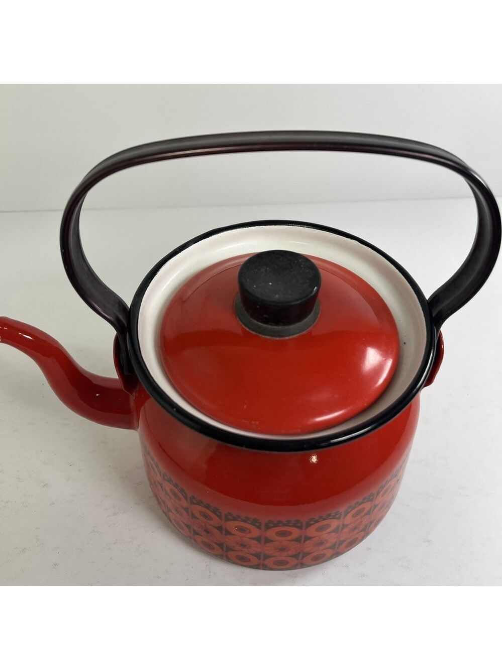 Enamel Kettle Finel Kaj Franck Arabia "Kehrä" Coffee /Tea Pot Finland **READ - Picture 2 of 16
